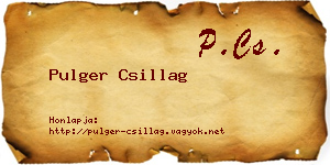 Pulger Csillag névjegykártya